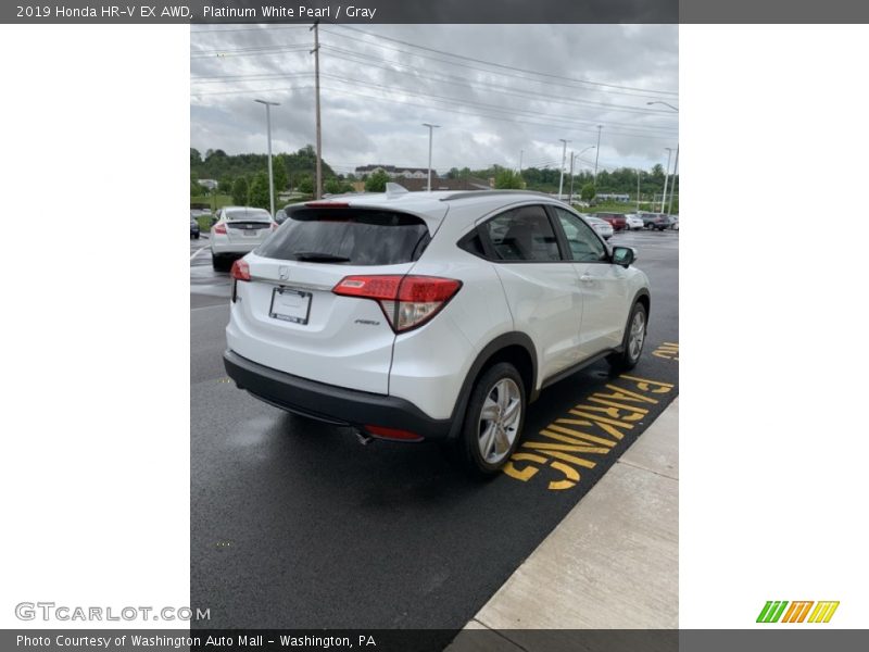 Platinum White Pearl / Gray 2019 Honda HR-V EX AWD