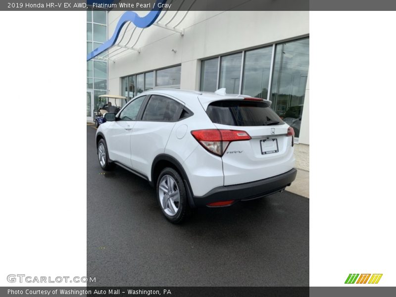 Platinum White Pearl / Gray 2019 Honda HR-V EX AWD