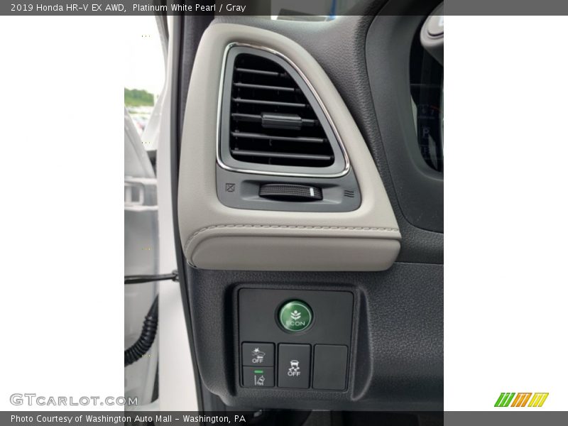 Platinum White Pearl / Gray 2019 Honda HR-V EX AWD