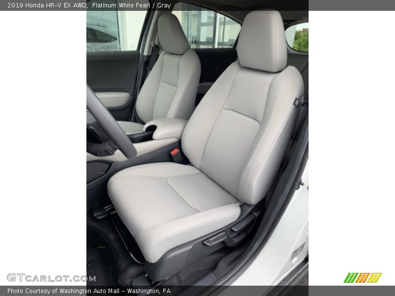 Platinum White Pearl / Gray 2019 Honda HR-V EX AWD