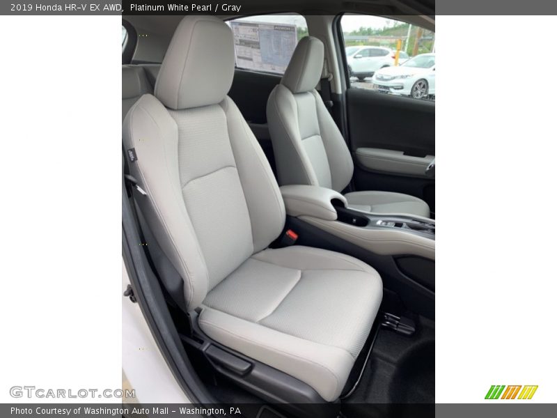 Platinum White Pearl / Gray 2019 Honda HR-V EX AWD