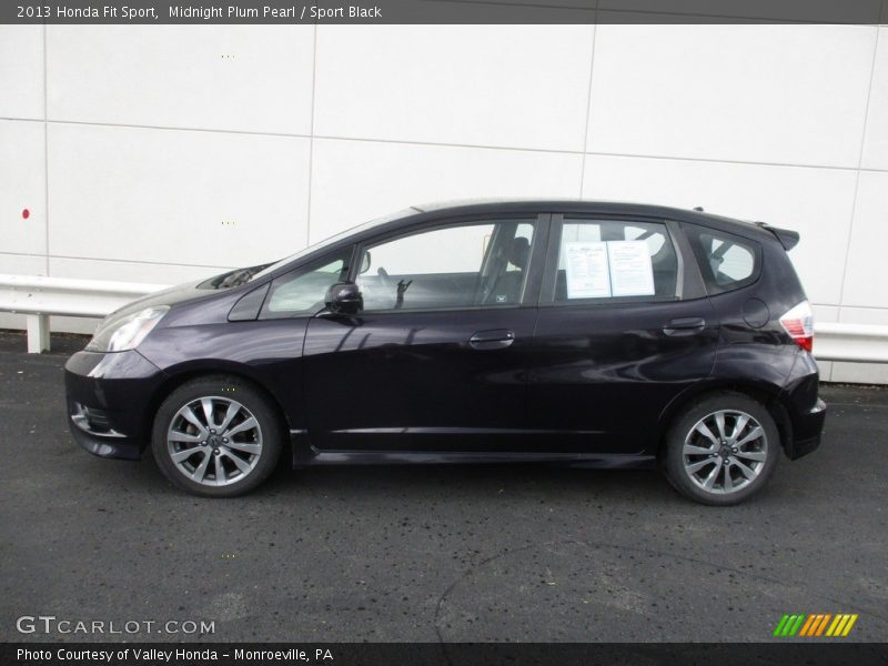 Midnight Plum Pearl / Sport Black 2013 Honda Fit Sport