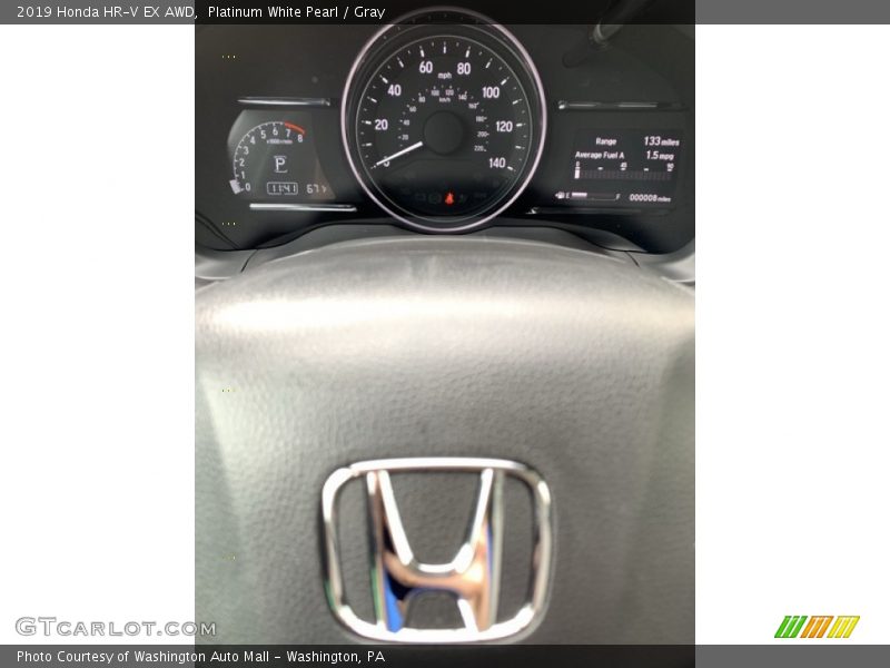 Platinum White Pearl / Gray 2019 Honda HR-V EX AWD