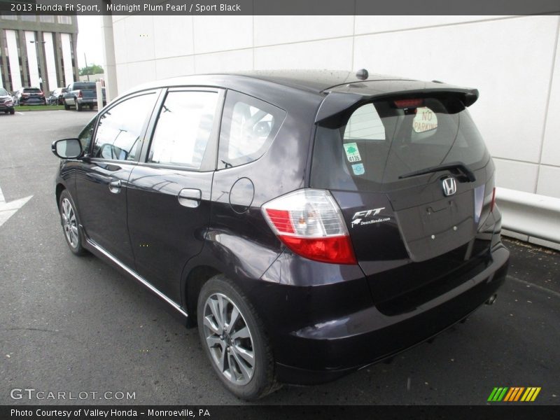 Midnight Plum Pearl / Sport Black 2013 Honda Fit Sport