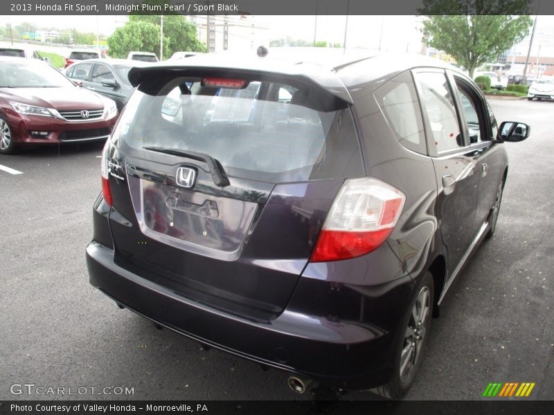 Midnight Plum Pearl / Sport Black 2013 Honda Fit Sport