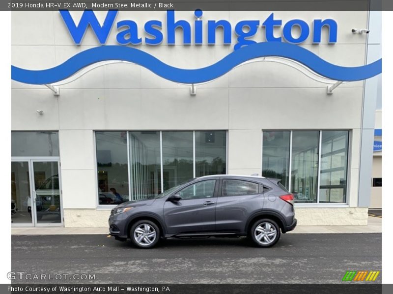 Modern Steel Metallic / Black 2019 Honda HR-V EX AWD