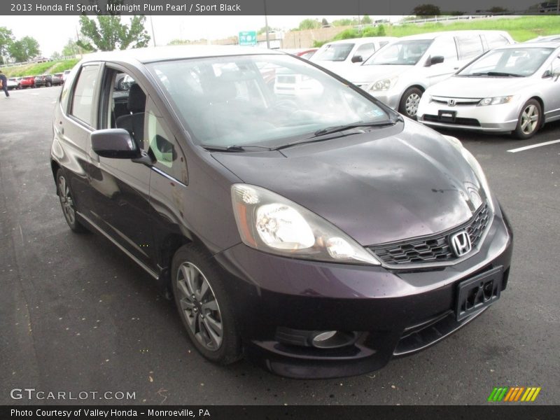 Midnight Plum Pearl / Sport Black 2013 Honda Fit Sport