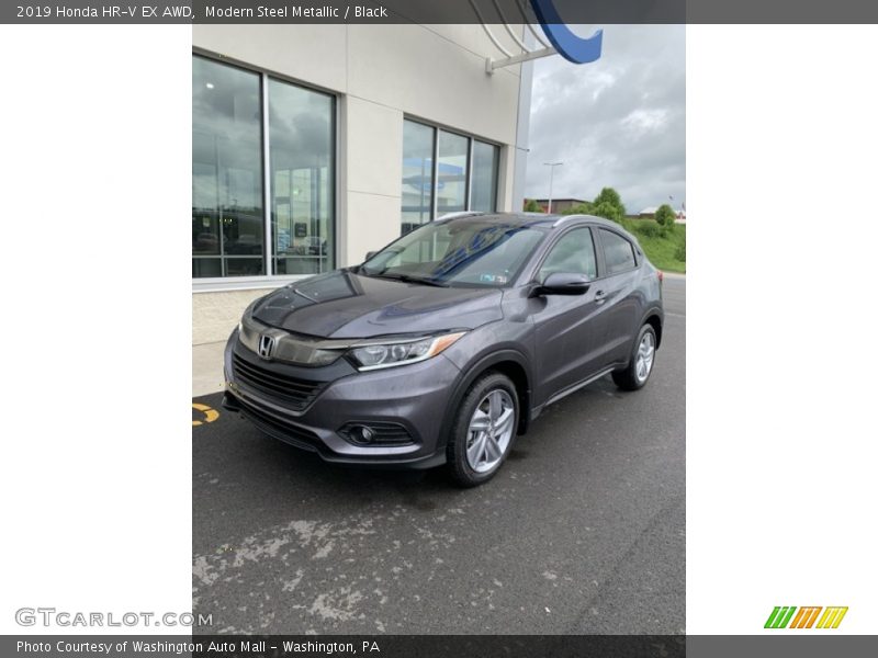 Modern Steel Metallic / Black 2019 Honda HR-V EX AWD
