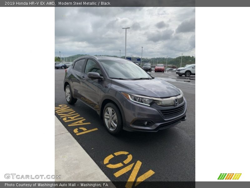 Modern Steel Metallic / Black 2019 Honda HR-V EX AWD