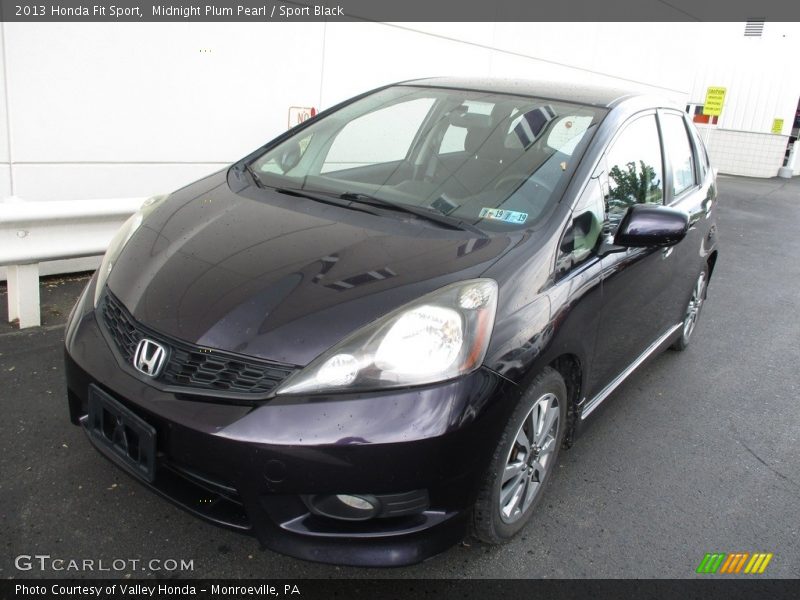 Midnight Plum Pearl / Sport Black 2013 Honda Fit Sport
