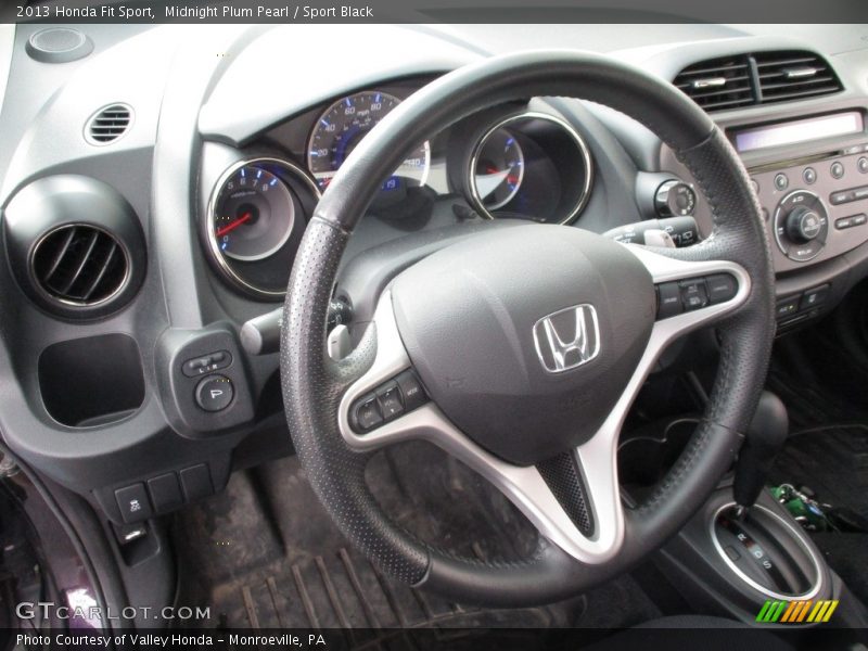 Midnight Plum Pearl / Sport Black 2013 Honda Fit Sport