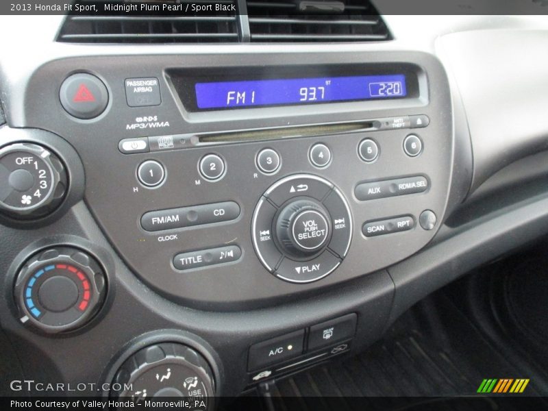 Midnight Plum Pearl / Sport Black 2013 Honda Fit Sport