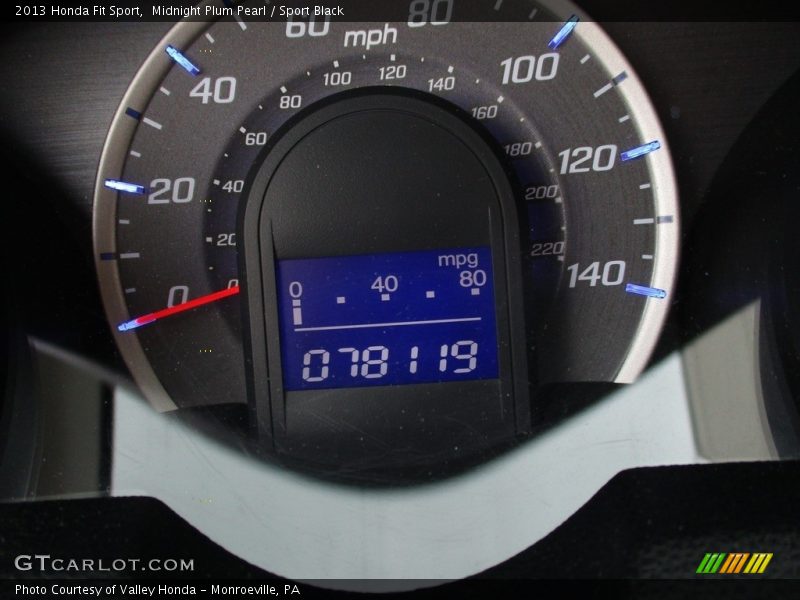 Midnight Plum Pearl / Sport Black 2013 Honda Fit Sport