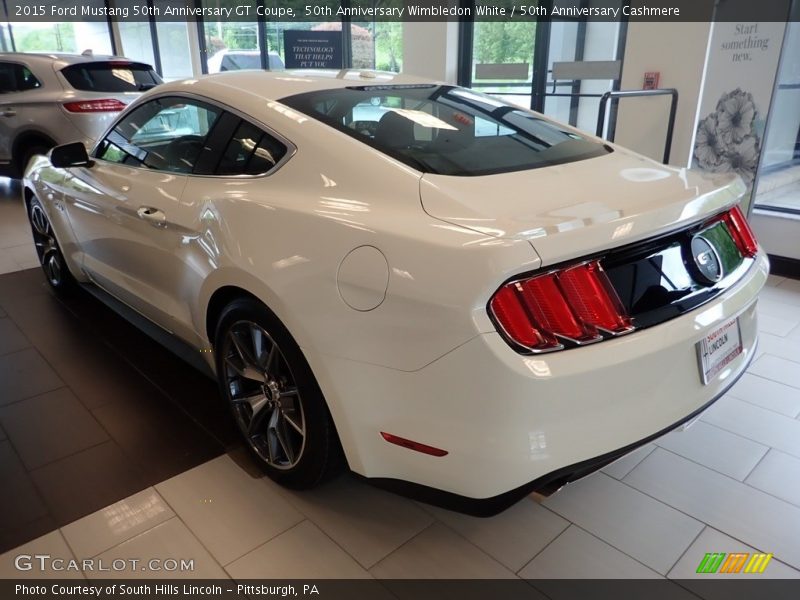 50th Anniversary Wimbledon White / 50th Anniversary Cashmere 2015 Ford Mustang 50th Anniversary GT Coupe