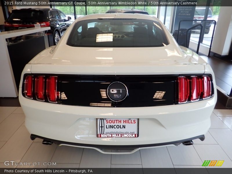 50th Anniversary Wimbledon White / 50th Anniversary Cashmere 2015 Ford Mustang 50th Anniversary GT Coupe