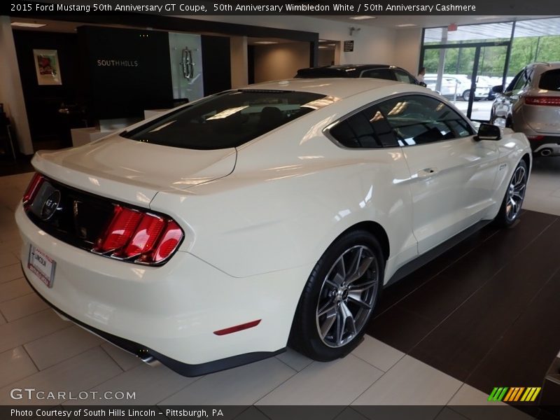 50th Anniversary Wimbledon White / 50th Anniversary Cashmere 2015 Ford Mustang 50th Anniversary GT Coupe