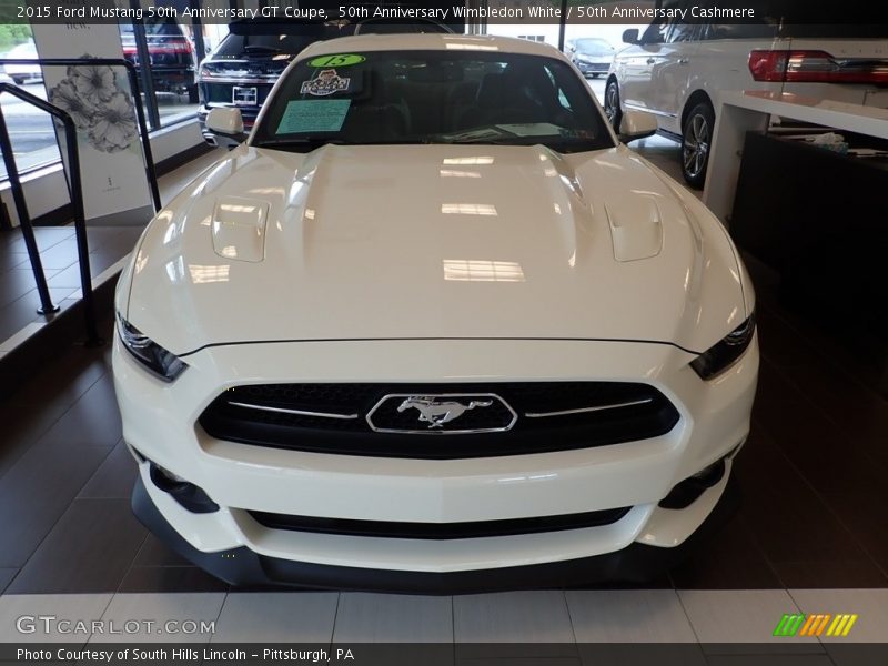 50th Anniversary Wimbledon White / 50th Anniversary Cashmere 2015 Ford Mustang 50th Anniversary GT Coupe