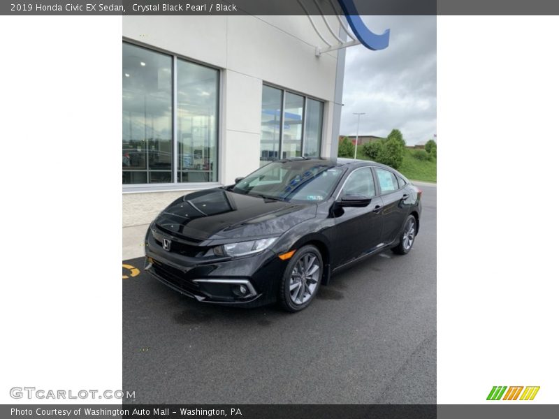 Crystal Black Pearl / Black 2019 Honda Civic EX Sedan