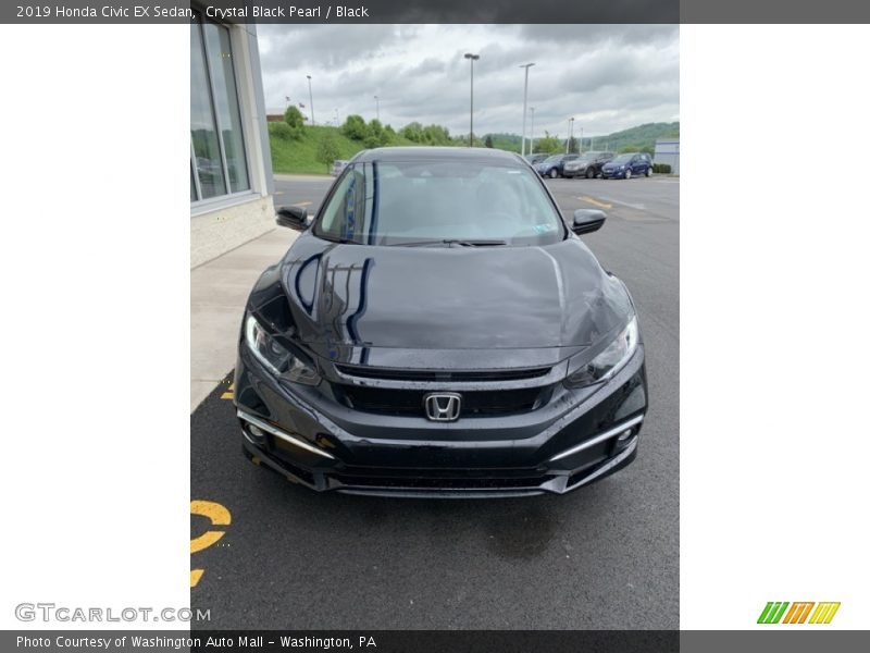 Crystal Black Pearl / Black 2019 Honda Civic EX Sedan