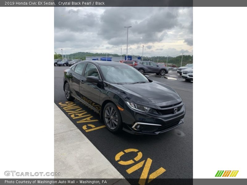 Crystal Black Pearl / Black 2019 Honda Civic EX Sedan