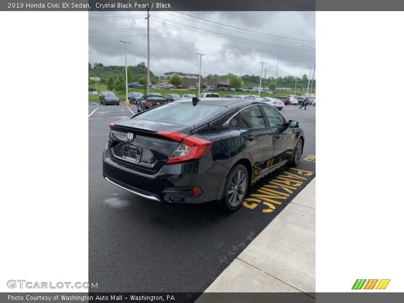 Crystal Black Pearl / Black 2019 Honda Civic EX Sedan