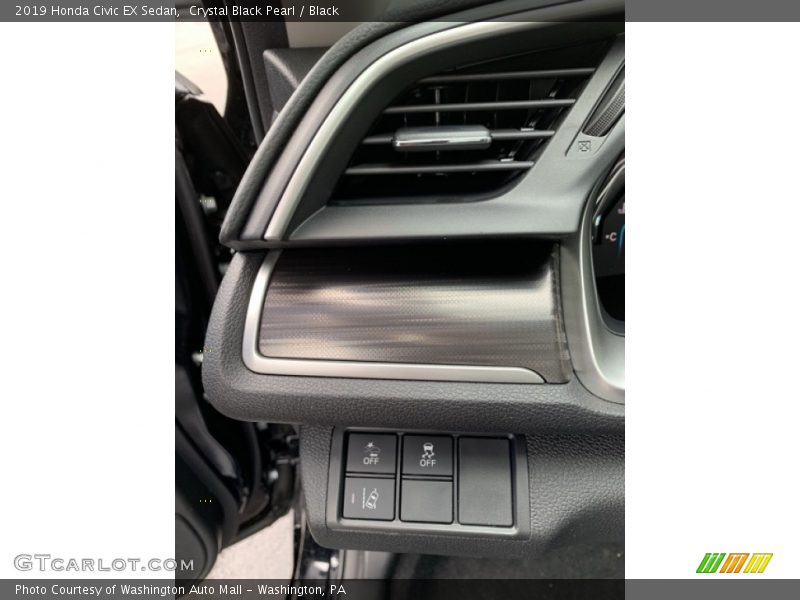 Crystal Black Pearl / Black 2019 Honda Civic EX Sedan