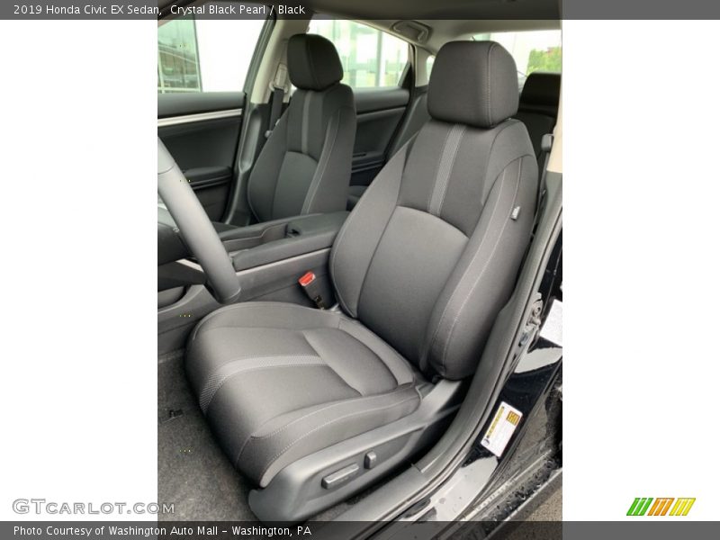 Crystal Black Pearl / Black 2019 Honda Civic EX Sedan