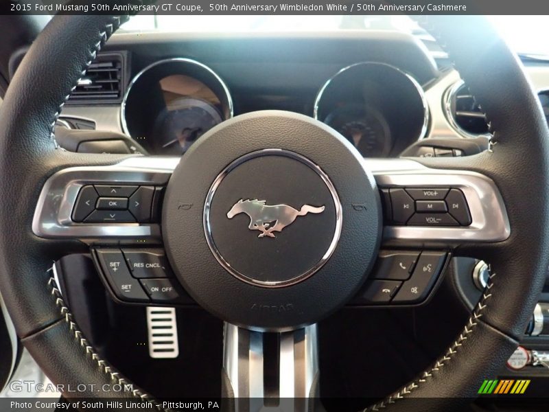 50th Anniversary Wimbledon White / 50th Anniversary Cashmere 2015 Ford Mustang 50th Anniversary GT Coupe