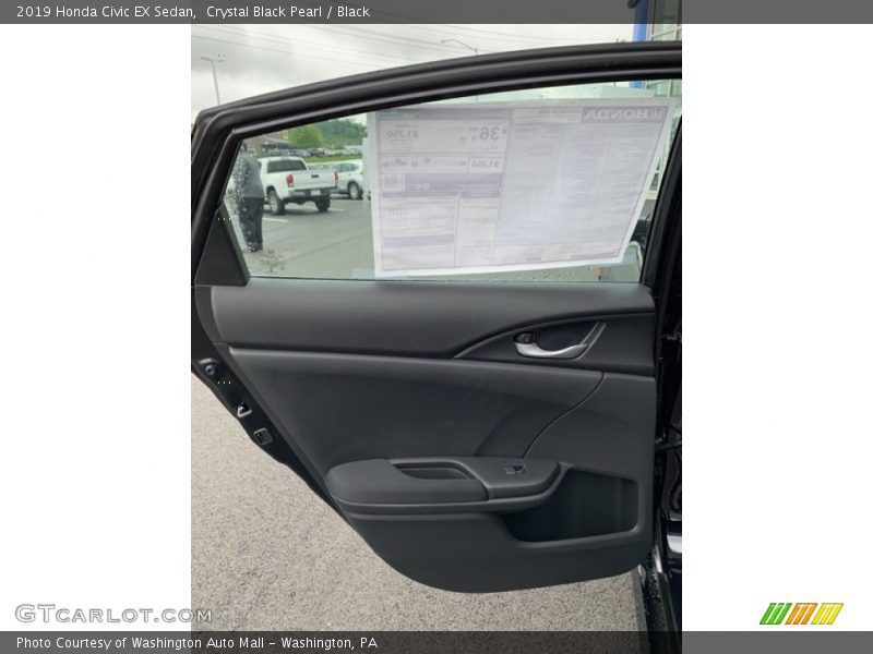 Crystal Black Pearl / Black 2019 Honda Civic EX Sedan