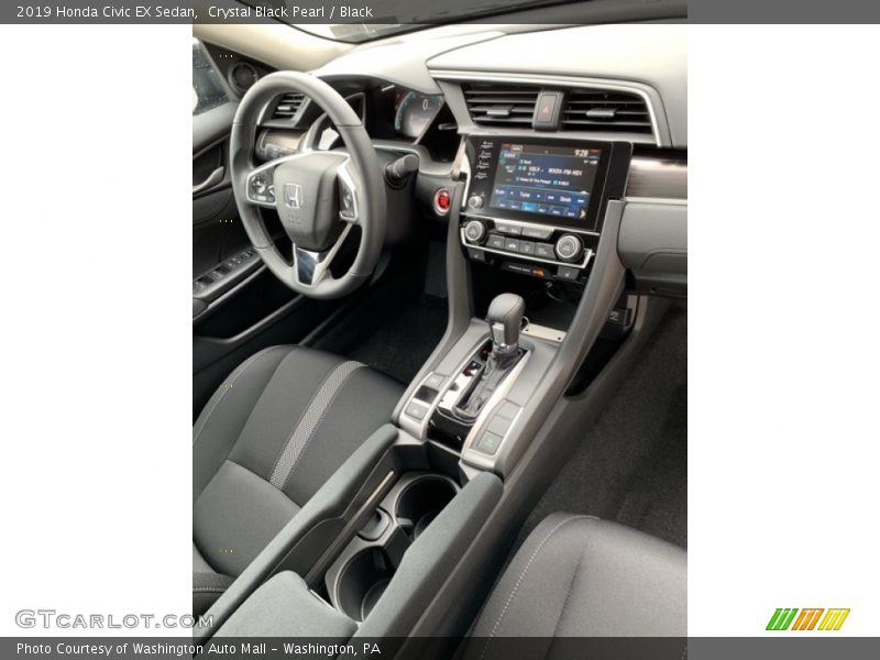 Crystal Black Pearl / Black 2019 Honda Civic EX Sedan