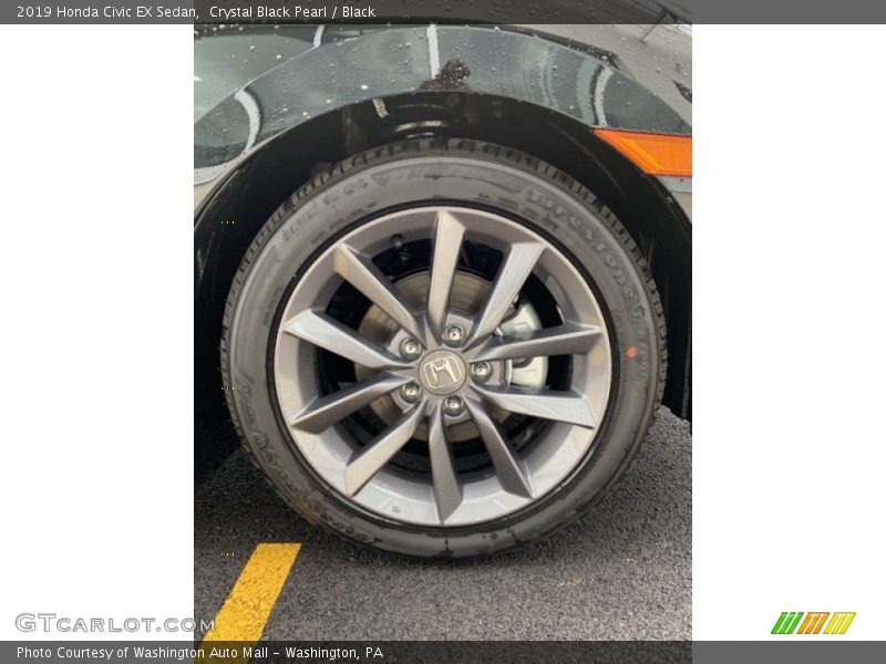 Crystal Black Pearl / Black 2019 Honda Civic EX Sedan
