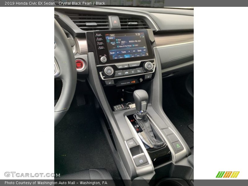 Crystal Black Pearl / Black 2019 Honda Civic EX Sedan