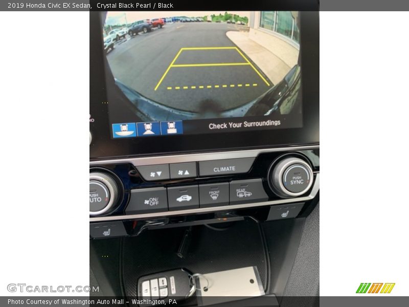 Crystal Black Pearl / Black 2019 Honda Civic EX Sedan