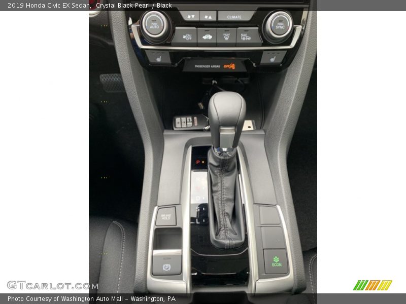 Crystal Black Pearl / Black 2019 Honda Civic EX Sedan