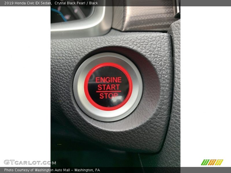 Crystal Black Pearl / Black 2019 Honda Civic EX Sedan