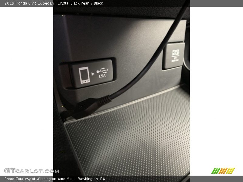 Crystal Black Pearl / Black 2019 Honda Civic EX Sedan