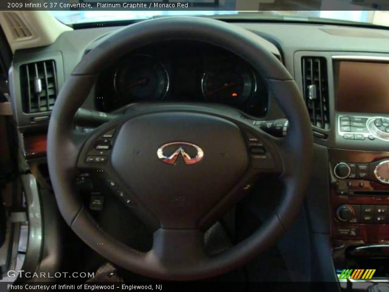 Platinum Graphite / Monaco Red 2009 Infiniti G 37 Convertible