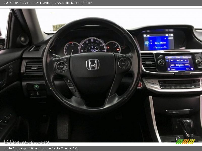 Crystal Black Pearl / Black 2014 Honda Accord EX-L Sedan