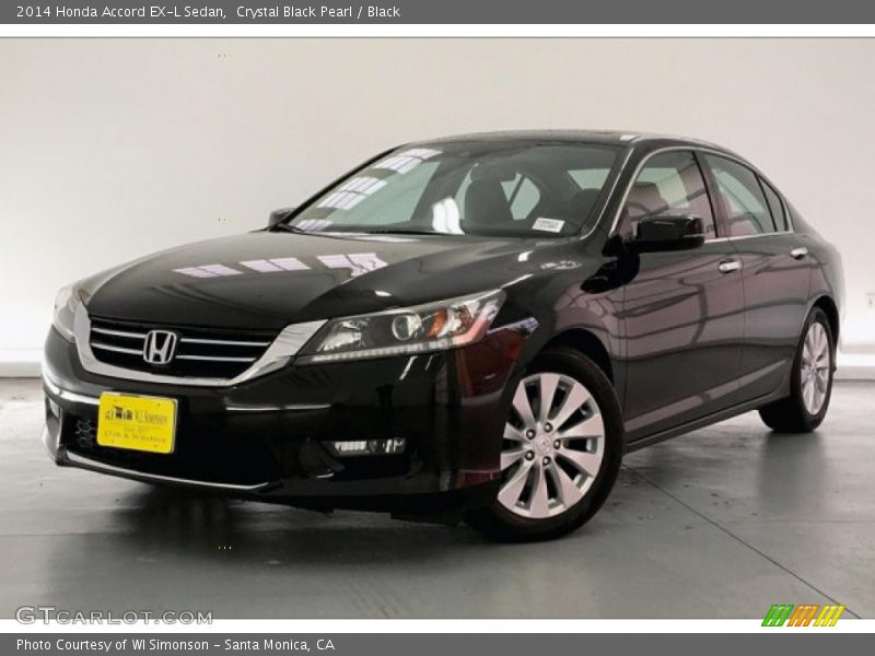 Crystal Black Pearl / Black 2014 Honda Accord EX-L Sedan