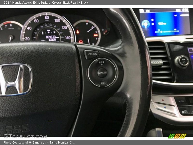 Crystal Black Pearl / Black 2014 Honda Accord EX-L Sedan