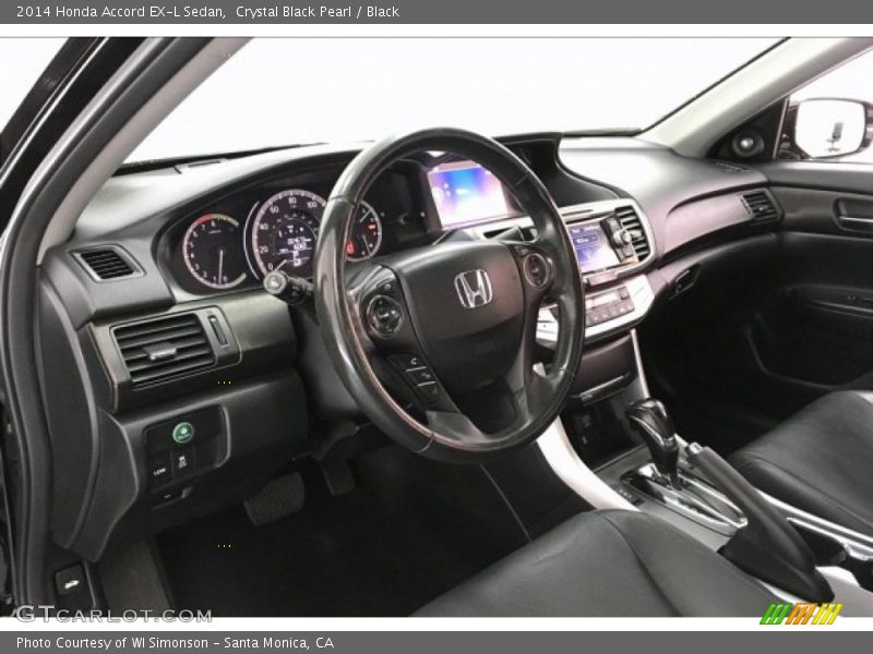 Crystal Black Pearl / Black 2014 Honda Accord EX-L Sedan