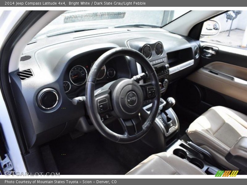 Bright White / Dark Slate Gray/Light Pebble 2014 Jeep Compass Latitude 4x4