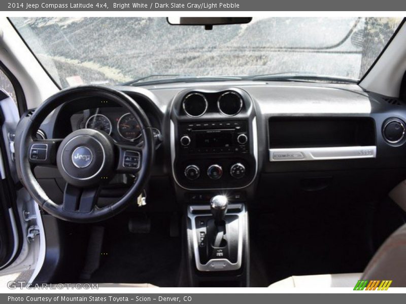 Bright White / Dark Slate Gray/Light Pebble 2014 Jeep Compass Latitude 4x4