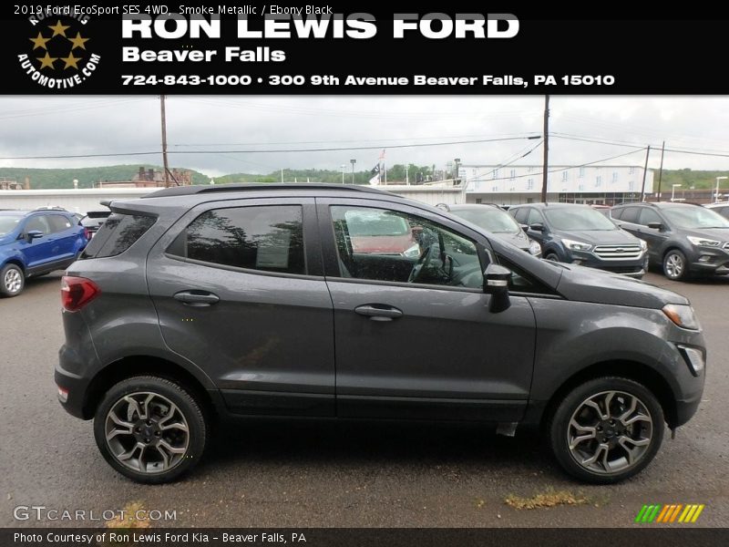 Smoke Metallic / Ebony Black 2019 Ford EcoSport SES 4WD