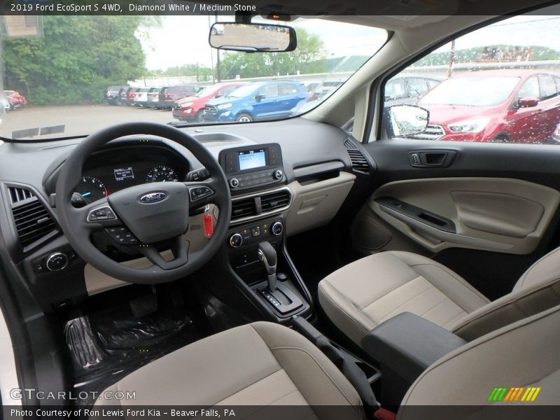 Diamond White / Medium Stone 2019 Ford EcoSport S 4WD