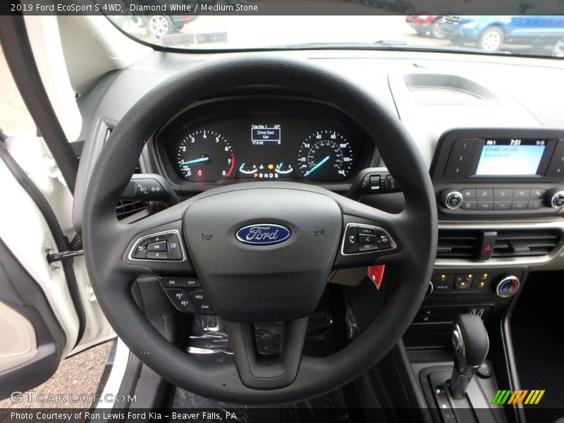 Diamond White / Medium Stone 2019 Ford EcoSport S 4WD