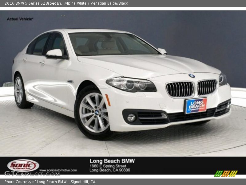 Alpine White / Venetian Beige/Black 2016 BMW 5 Series 528i Sedan