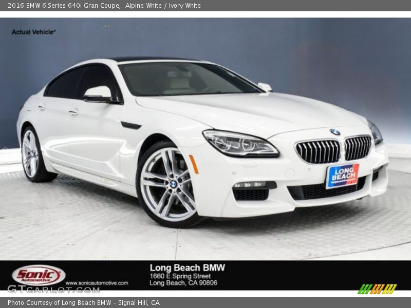 Alpine White / Ivory White 2016 BMW 6 Series 640i Gran Coupe
