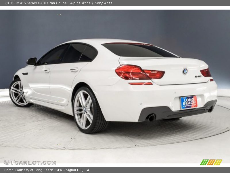Alpine White / Ivory White 2016 BMW 6 Series 640i Gran Coupe