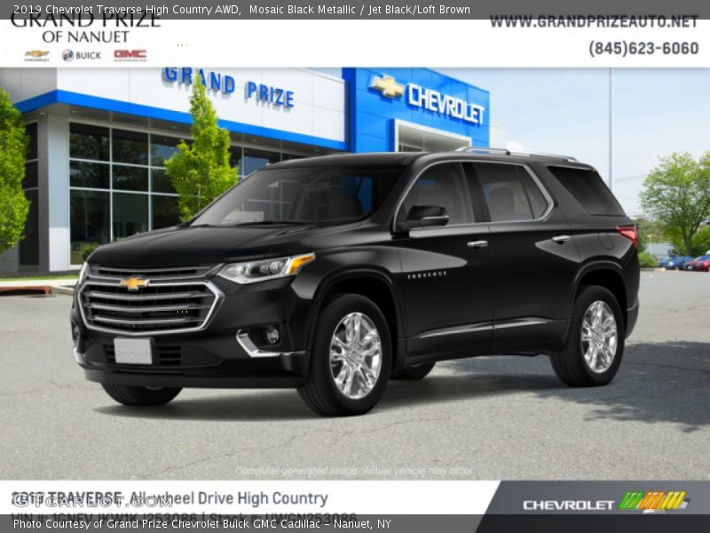 Mosaic Black Metallic / Jet Black/Loft Brown 2019 Chevrolet Traverse High Country AWD
